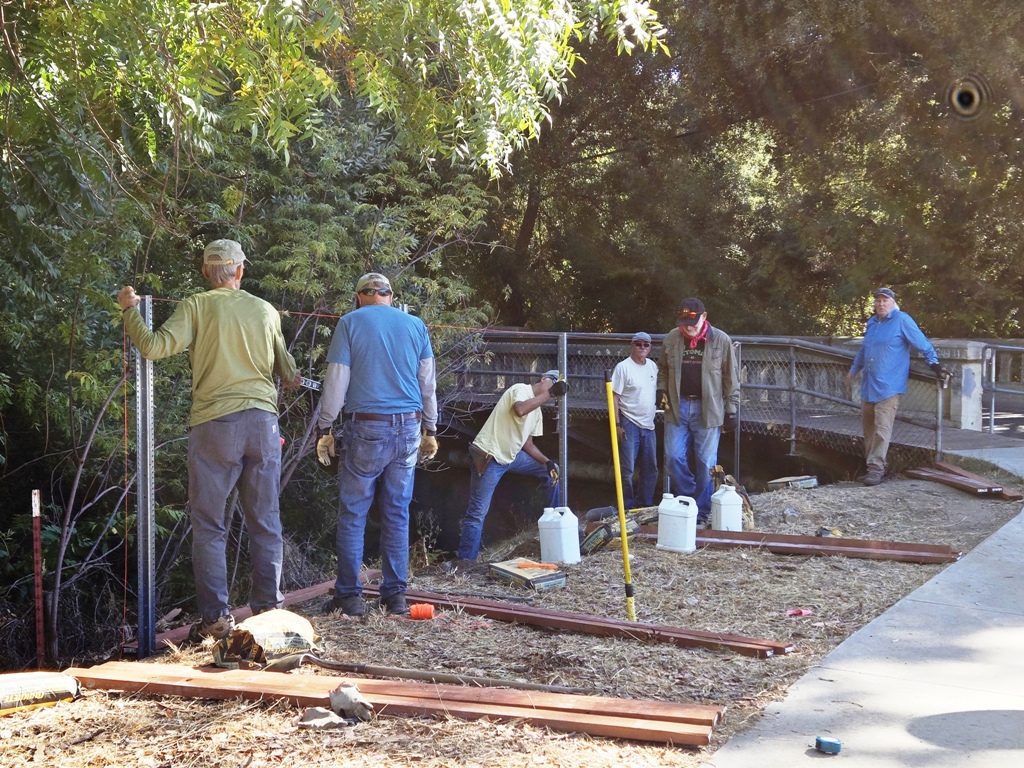Installing the posts!